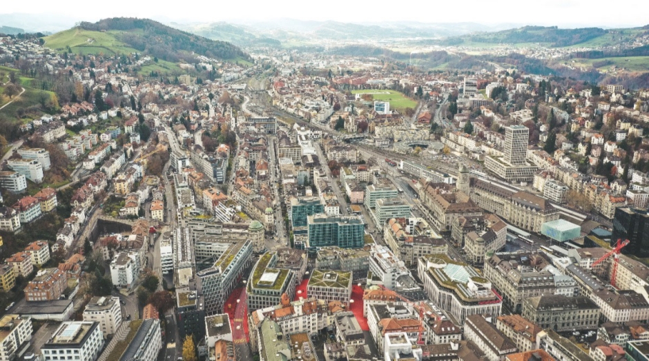 Luftbild Stadt St.Gallen